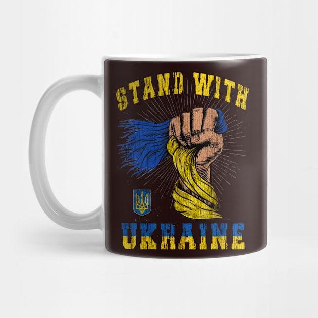 Stand With Ukraine Detailed Flag Design by The Christian Left